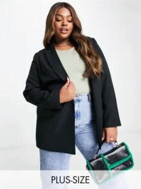 ASOS Black Longline Blazer Jacket
